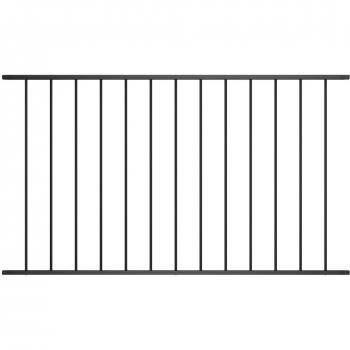 vidaXL Black Steel Fence Panel 1.7x1.25m