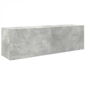Concrete Grey Bathroom Wall Cabinet - 100x25x30 cm Engineered Wood Storage