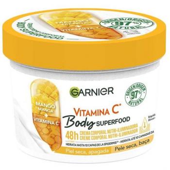 Garnier Body Superfood Crema Corporal Nutri-Iluminadora con Extracto de Mango para Piel Seca y Apagada 380 ml