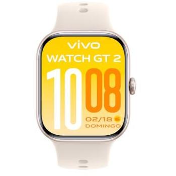 Reloj Inteligente Vivo Watch GT 2 Blanco Estelar - Batería de 25 Días, Llamadas Bluetooth, Modos Pádel y Tenis Pro, Tarjetas NFC, más de 100 Modos Deportivos,