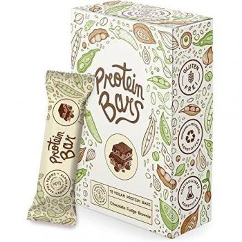 Vegan protein barritas - DOBLE CHOCOLATE - 15 Barras proteínas veganas sin azúcares añadidos, alto en proteínas, bajo en carbohidratos
