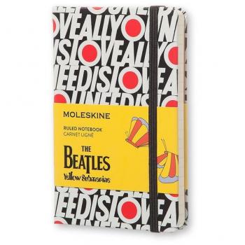Moleskine The Beatles All You Need Is Love - Libreta de tamaño bolsillo, color negro