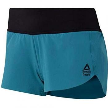 Reebok Crossfit Knit Woven SRT Pantalón Corto, Mujer, Azul