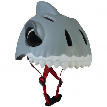Crazy safety Sharp The Savage Shark, Casco para Bicicleta para Niño, Gris