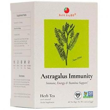Health King Astragalus Immunity Herb Tea, Teabags, 20 Count Box