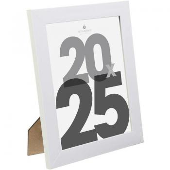 Marco de fotos clásico blanco Lise 20x25 cm - Madera y cristal