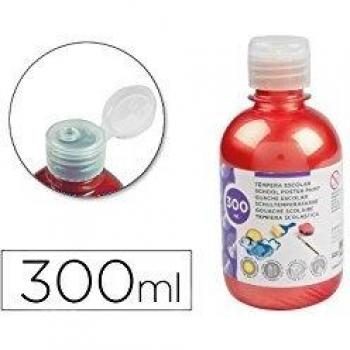 Liderpapel TP49 - Tempera liquida, 300 ml, color rojo metalizado