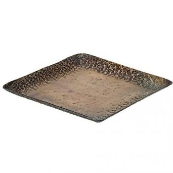 Bandeja de Aperitivos 29 x 29 x 2,5 cm Aluminio Bronce