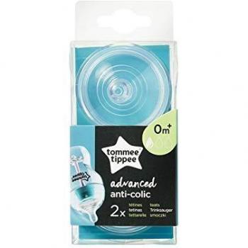 Tommee Tippee Tetinas Anticólico, flujo lento, 0 M+, 2 unidades
