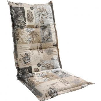 Dehner Almohadilla pájaro, aprox. 120 x 50 x 7 cm, algodón, gris/beige