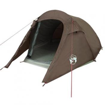 Tienda de campaña túnel impermeable marrón para 3 personas