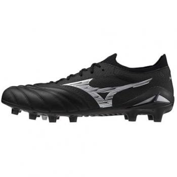 Botas de fútbol Mizuno Morelia Neo IV Beta Japan FG, color negro plateado, talla 42.5 EU