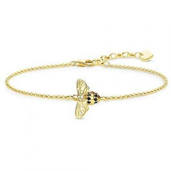 Thomas Sabo Gold Bee Bracelet A1865-414-7-L19v, Sterling Silver, Female
