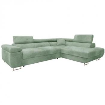 Sofá rinconero Comfivo S101 Premium con función de descanso y caja de ropa de cama, 274x203x70cm