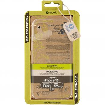 Muvit For Change Funda Recycletek Transparente para iPhone 15