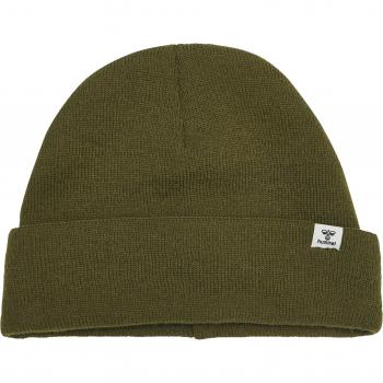 Hummel Lmove Green Knit Beanie - Warm Fabric, Reversible Design, Logo Tag