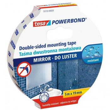 Cinta adhesiva de doble cara Tesa Powerbond para montaje de espejos 5m x 19mm