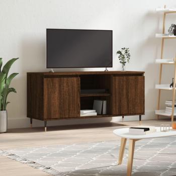 Mueble de TV madera de ingeniería 104x35x50 cm marrón roble vidaXL