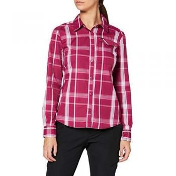 Columbia Silver Ridge 2.0 - Camisa de Manga Larga para Mujer, Mujer, Camisa para Mujer, 1841803, Wine Berry Larg, Small