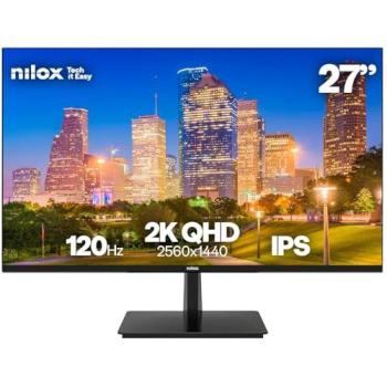 Monitor Nilox 27 Quad HD 2K IPS 120Hz HDMI y DisplayPort, Tiempo de Respuesta 4ms