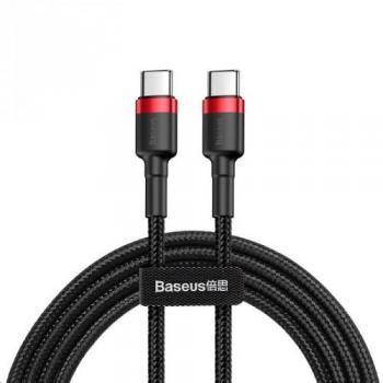 Cable USB-C Baseus Cafule PD 2.0 QC 3.0 60W 200 cm (Negro y Rojo)