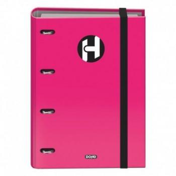 Dohe Serie Icon Carpeta de 4 Anillas A4 con Recambio de 100 Hojas - Rosa Fucsia