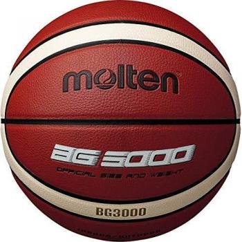 Balón de Baloncesto Molten BG3000, Talla 7, Interior/Exterior, Cuero Naranja/Marfil