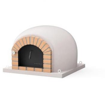 Horno de Leña Exterior de Obra Modelo Stromboli (Blanco - 300 x 80 x 80 cm) - Aislado con Corcho y Mantas Cerámicas