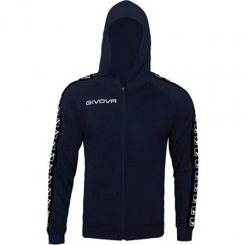 Sudadera Felpa Unisex con Cremallera Givova BA10 Azul