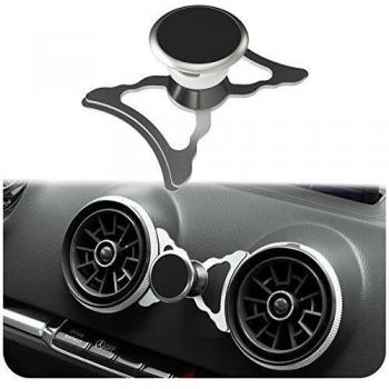 innoGadgets Soporte magnético para teléfono móvil Compatible con Audi A3/S3/RS3 | Soporte Universal para Smartphone, GPS y Tablet | 360 Ajustable para una Visibilidad óptima | Plate