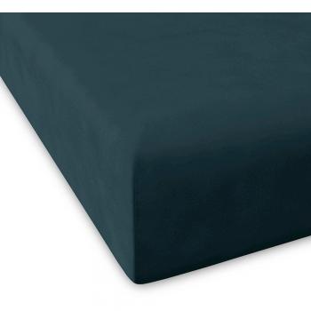 Sábana bajera de algodón 200 hilos PURE petróleo 100x200+28 cm