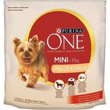 Purina One Mini Skin & Coat Fórmula Especial para Perros Adultos Minis 1,5 Kg