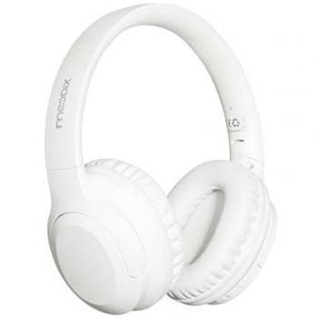 Auriculares Bluetooth Moodix KO23NB1701W con Cancelación de Ruido, Micrófono y Carga Rápida, color Blanco