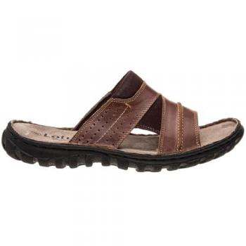 Lotus Men's Cole Tan Leather Slide Sandals - Size UK 10