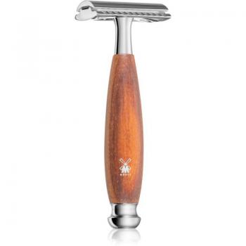 Maquinilla de Afeitar Clásica Mühle Serie Vivo R331, Máquina De Afeitar Tradicional, 1 Ud, diseño elegante, mango de resina negra, cabezal de doble filo, compatible con hojas estándar
