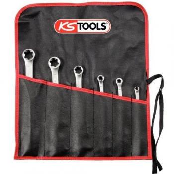 KS Tools 911.0370 Pack de 6 Piezas con Juego Poligonal Doble con Perfil E Torx