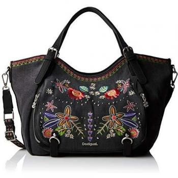 Desigual - Bag Candem Rotterdam Women, Shoppers y bolsos de hombro Mujer, Negro, 15x30x31 cm