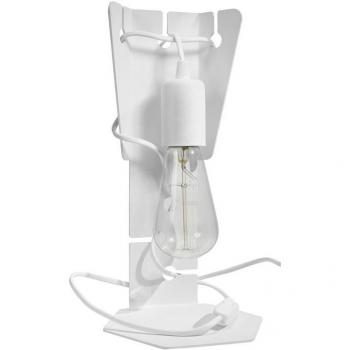 Lámpara de Mesa Arby Blanco E27 Acero 1 Bombilla 31cm LED