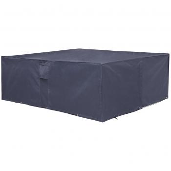 SONGMICS 600D Oxford Funda Protectora para Muebles de jardín, 240 x 140 x 90 cm, para Mesas y Sillas de Patio, Cubierta Protectora Exterior, Impermeable, Rectangular,Gris GFC93G
