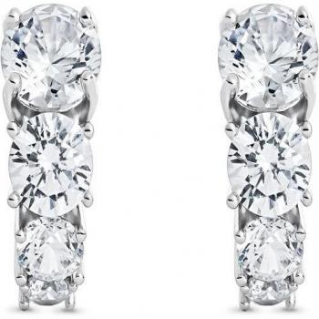Pendientes criollas de plata Itemporality SEA-101-348-UU con cinco circonitas blancas engastadas en 4 garras