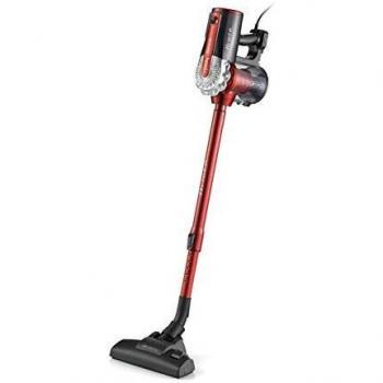 Ariete 2761 - Aspirador con Cable 2 en 1, de Mano y Escoba, Ciclónico, Filtro Hepa, 600 W, Color Rojo/Gris