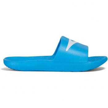 Chanclas de natación Speedo Slide para hombre, color azul y blanco, talla 39