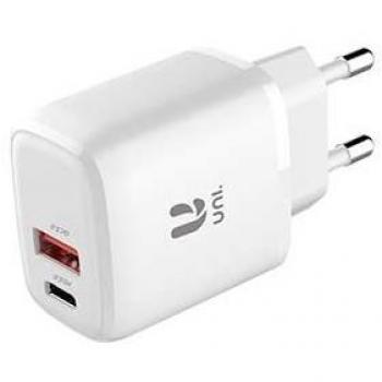 Cargador único dual USB Tipo C y USB A 20W