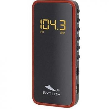 Sytech SY1639RJ - Reproductor de radio, color rojo