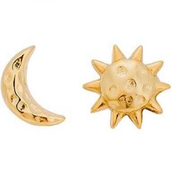 Pendientes Ear Candy Eclipse en Plata 925 con Baño de Oro Amarillo 18k