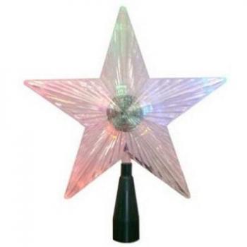 NOMA/INLITEN-IMPORT Christmas Tree-Top Star, Multi-Color LED, 10-Light