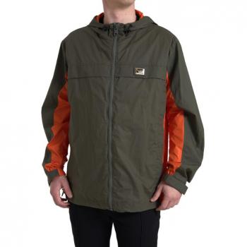 Dolce & Gabbana Green Orange Hooded Cotton Full Zip Jacket - IT58 | XXL, Light Jackets, male, Green, Size: 4XL Authentic