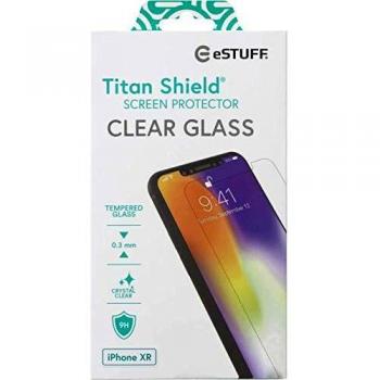 Protector de Pantalla eSTUFF Titan Shield para iPhone XR - Cristal Transparente - Alta Calidad