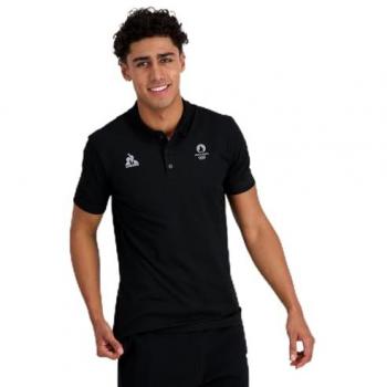 Le Coq Sportif Paris 2024 Olympics Polo Shirt - Black