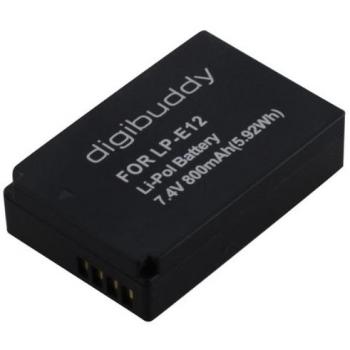 digibuddy 8006621 batería para Canon LP-E12 Polímero de Litio de Negro